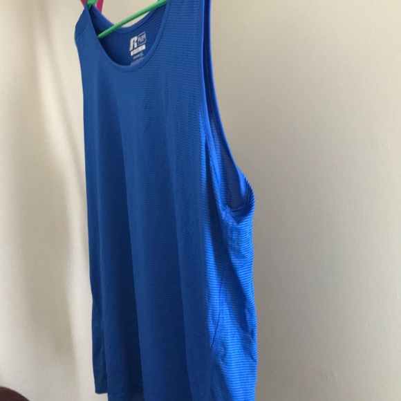 RUSELL Training fit, BLUE SLEEVELESS SHIRT. - Picture 2 of 7